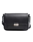 Bandolera mediana Bradshaw de piel negra - 23,5x16,4x5,7 cm