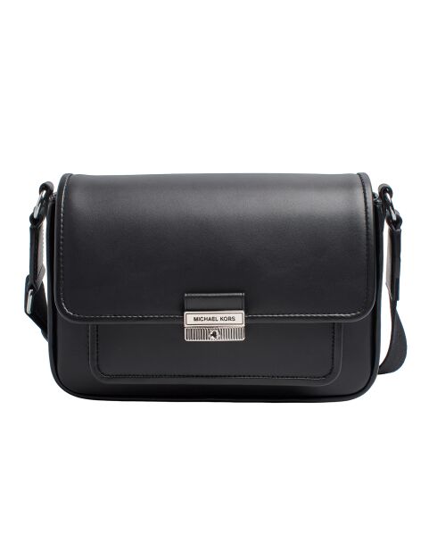 Bandolera mediana Bradshaw de piel negra - 23,5x16,4x5,7 cm