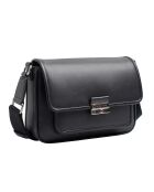 Bandolera mediana Bradshaw de piel negra - 23,5x16,4x5,7 cm