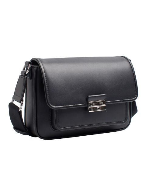 Bandolera mediana Bradshaw de piel negra - 23,5x16,4x5,7 cm