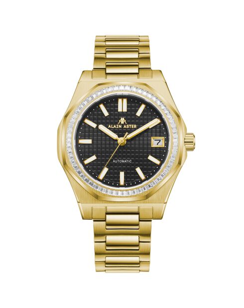Montre automatique en acier inoxydable Fortress Queen dorée
