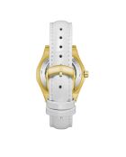 Fortress Queen goud/wit automatisch leren horloge