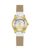 Fortress Queen goud/wit automatisch leren horloge