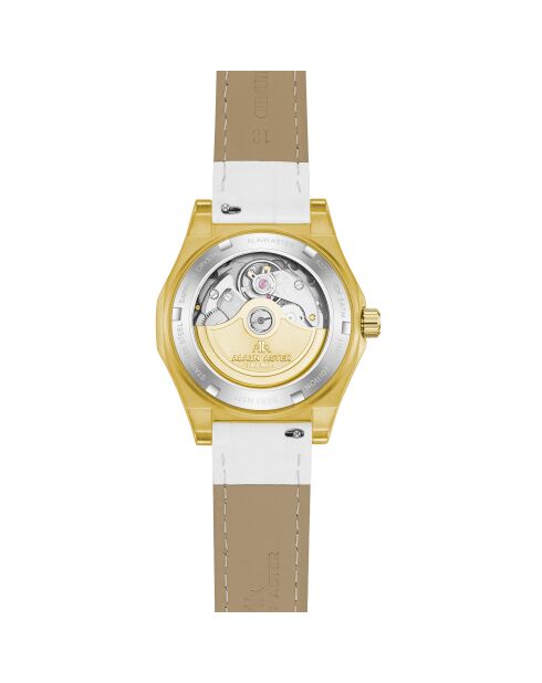 Fortress Queen goud/wit automatisch leren horloge