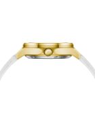 Fortress Queen goud/wit automatisch leren horloge