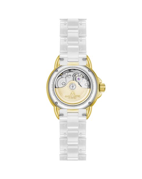 Subliem automatisch horloge van goud/wit roestvrij staal