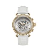 Goud/wit prinsessenleren automatisch horloge