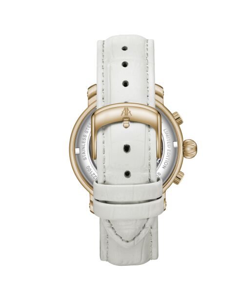 Goud/wit prinsessenleren automatisch horloge