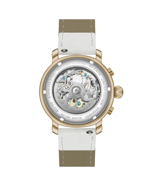 Goud/wit prinsessenleren automatisch horloge