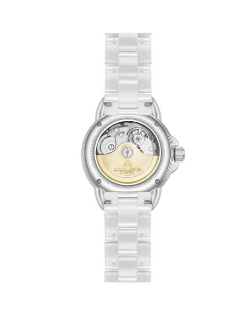 Subliem zilver/wit keramisch automatisch horloge