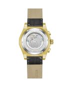 Automaat horloge van goud/zwart fortleer