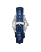 Fortress queen zilver/blauw automatisch leren horloge