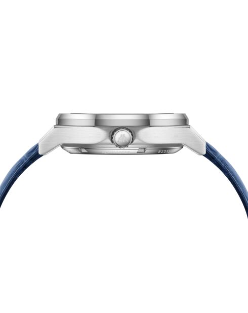 Fortress Queen Automatikuhr aus Leder in Silber/Blau
