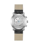 Zilver/zwart automatisch horloge van cycloonleer