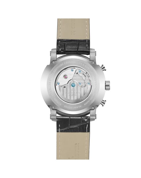 Zilver/zwart automatisch horloge van cycloonleer