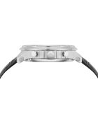 Zilver/zwart automatisch horloge van cycloonleer
