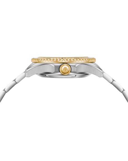 Silver Ice Moon automatisch horloge van roestvrij staal