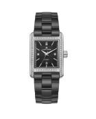 Venere zilver/zwart roestvrijstalen automatisch horloge