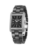 Venere zilver/zwart roestvrijstalen automatisch horloge