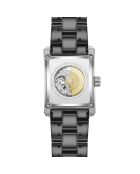Venere zilver/zwart roestvrijstalen automatisch horloge
