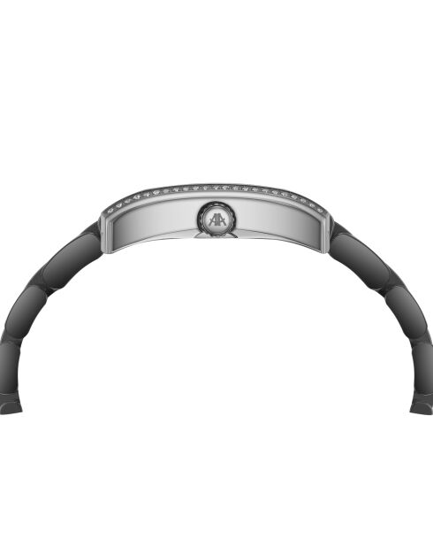 Venere Automatikuhr aus silber/schwarzem Edelstahl