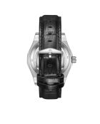 Fortress King zilver/zwart automatisch leren horloge