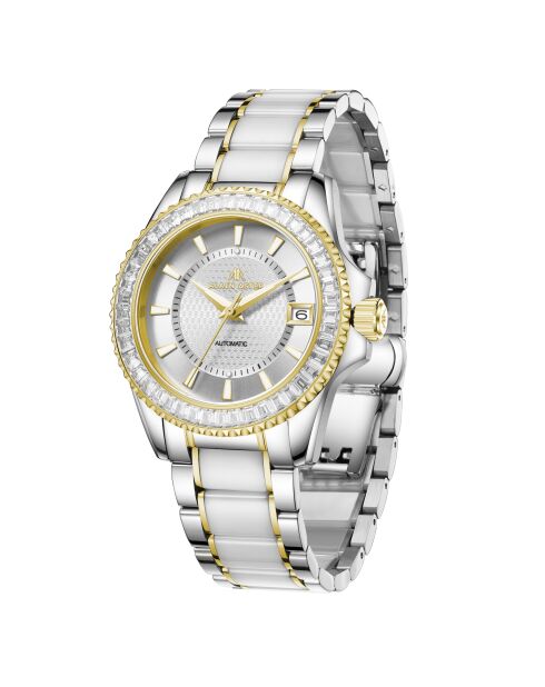 Orologio automatico Silver Ice Moon in acciaio inossidabile
