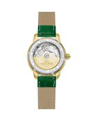 Montre automatique en cuir l'impératrice doré/vert