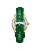 Montre automatique en cuir l'impératrice doré/vert