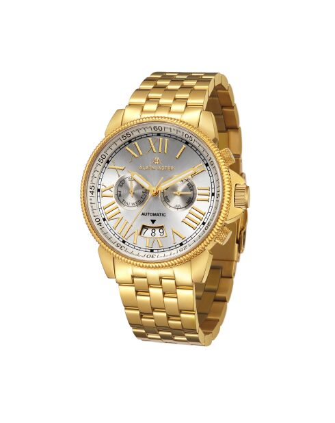 Montre automatique en acier inoxydable Legacy dorée