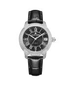 The Empress Automatikuhr aus Leder in Silber/Schwarz