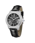 The Empress Automatikuhr aus Leder in Silber/Schwarz