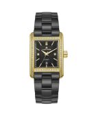 Venere goud/zwart roestvrijstalen automatisch horloge