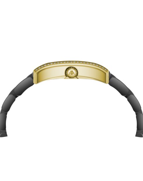 Venere Automatikuhr aus goldenem und schwarzem Edelstahl