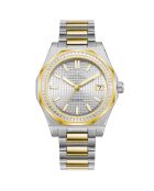 Fortress Queen zilver/goud automatisch horloge van roestvrij staal
