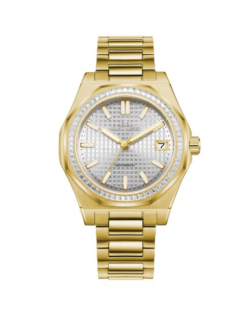 Montre automatique en acier inoxydable Fortress Queen dorée
