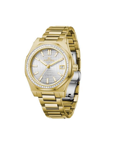 Montre automatique en acier inoxydable Fortress Queen dorée
