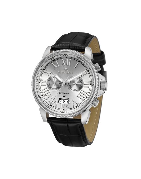 Reloj automático Legacy Leather plateado/negro