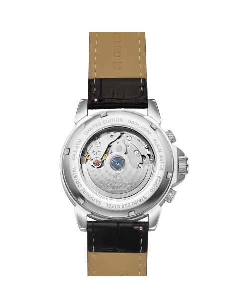 Reloj automático Legacy Leather plateado/negro