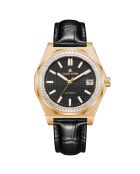 Fortress queen goud/zwart automatisch leren horloge