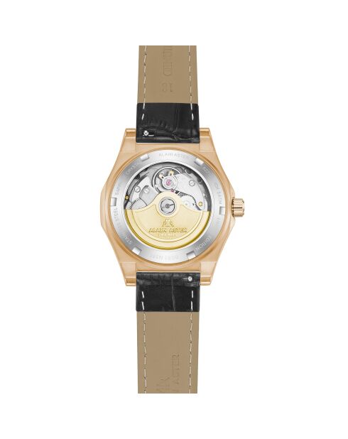 Fortress queen goud/zwart automatisch leren horloge