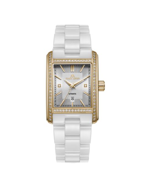 Venere goud/wit roestvrijstalen automatisch horloge