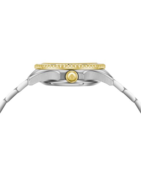 Silver Ice Moon automatisch horloge van roestvrij staal