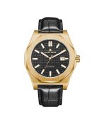 Fortress King goud/zwart automatisch leren horloge