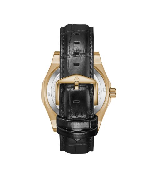 Fortress King goud/zwart automatisch leren horloge
