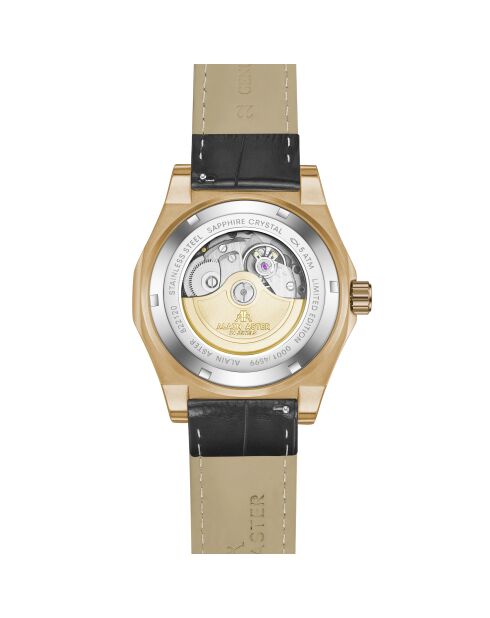 Fortress King goud/zwart automatisch leren horloge