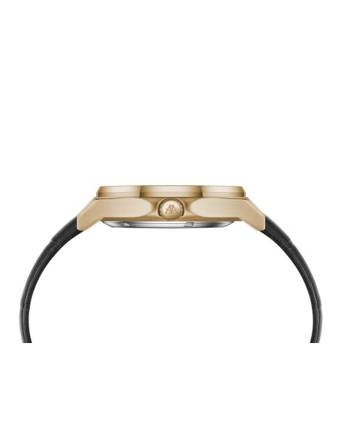 Fortress King goud/zwart automatisch leren horloge