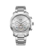 Montre automatique en acier inoxydable Cyclone argentée