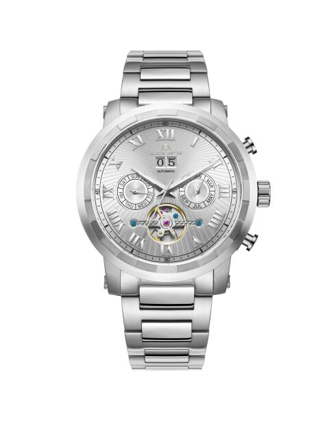 Montre automatique en acier inoxydable Cyclone argentée