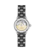 Subliem automatisch horloge van zilver/zwart roestvrij staal